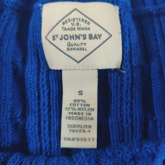 St. John's Bay Crew Neck Long Sleeve Cable Knit Pullover Sweater sz S - Picture 10 of 10